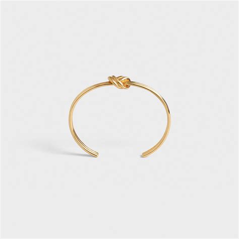 Knot Double Bracelet in Brass with Gol